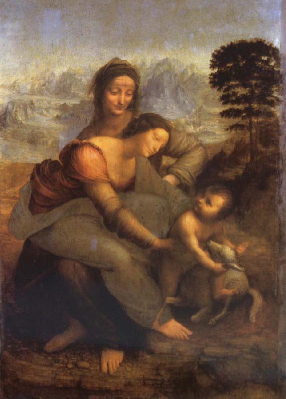 LEONARDO da Vinci Maria with Child and St. Anna France oil painting art